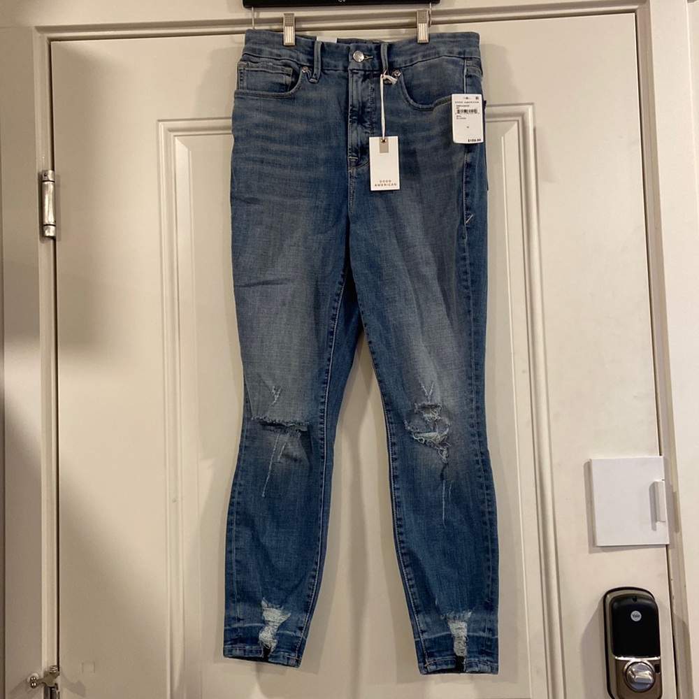 Good American Jeans Good Waist Crop 10